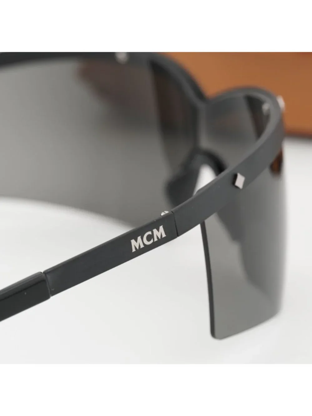 MCM MW0016 02A Shield Sunglasses – Black / Smoke